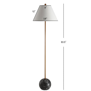 Miami 63.5" Minimalist Resin/Metal LED Floor Lampite - JONATHAN Y